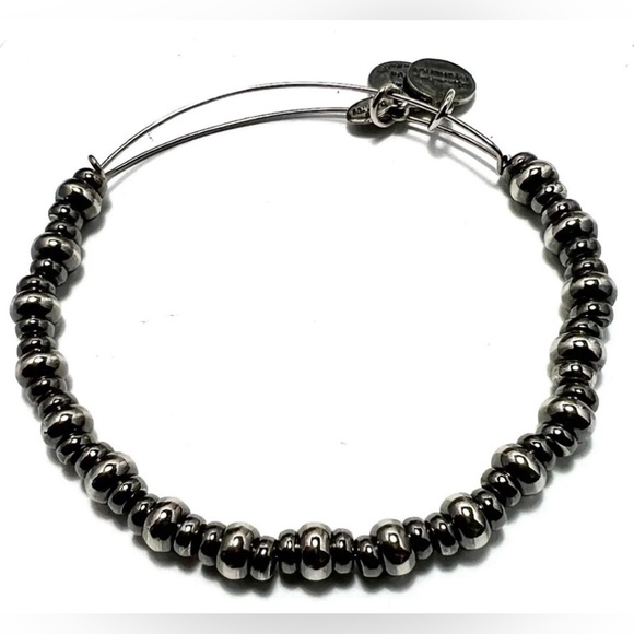 Alex and Ani - Nile Beaded Bangle in Rafaelian Midnight Silver - Picture 1 of 1